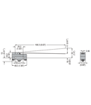 PLASTIC MICRO SWITCH, K SERIES, METAL LEVER. 168,3MM/6.63IN LONG FLAT CYLINDRICAL LEVER, CONTACTS 1NO/NC. FASTON TERMINALS