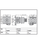 Intrerupator rotativ cu came, GX SERIES, O48 VERSION MODULAR SERVICE COVER 35MM DIN RAIL MOUNT. ON/OFF SWITCH, ONE-POLE – 3 WAFERS – SCHEME 90, 16A