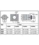 Intrerupator rotativ cu came, GN SERIES, U12 montaj pe panou WITH KEY OPERATION FOR 22MM CENTRAL FIXING. ON/OFF SWITCH, ONE-POLE – 1 WAFER – SCHEME 90, 16A