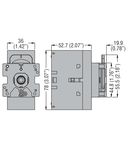 Intrerupator rotativ tripolar, DOOR-MOUNT VERSION, 16A