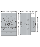 Intrerupator rotativ tripolar, DOOR-MOUNT VERSION, 30A