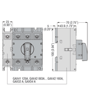 Intrerupator rotativ tetrapolar, SIMULTANEOUS CLOSING OPERATION AS SWITCH POLES. FOR GA...A VERSION, 63A