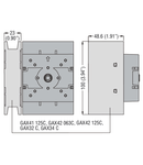 Intrerupator rotativ tetrapolar, SIMULTANEOUS CLOSING OPERATION AS SWITCH POLES. FOR GA…C VERSION, 63A