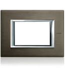 PLACA ORNAMENT 3 MODULE BRUSHED bronze  BTICINO AXOLUTE