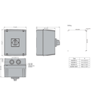 THREE-POLE LINE CHANGEOVER SWITCHES I-0-II IN UL/CSA TYPE 4/4X NON-METALLIC ENCLOSURE, 25A