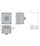 THREE-POLE LINE CHANGEOVER SWITCHES I-0-II IN UL/CSA TYPE 4/4X NON-METALLIC ENCLOSURE, 40A