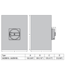 IEC/EN TYPE IP65 Cutie metalica echipata cu separator, tripolar. WITH ROTATING RED/YELLOW HANDLE, 32A