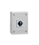 THREE-POLE LINE CHANGEOVER SWITCHES I-0-II IN IEC/EN IP65 METAL ENCLOSURE, 25A