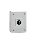 FOUR-POLE LINE CHANGEOVER SWITCHES I-0-II IN IEC/EN IP65 METAL ENCLOSURE, 63A