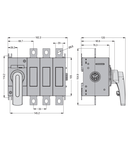 IEC/EN Intrerupator rotativ tripolar, 160A