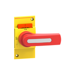 DIRECT OPERATING HANDLE FOR GL0160...GL0315. RED/YELLOW