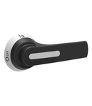 DOOR COUPLING HANDLE FOR GL0160...GL0315. SCREW FIXING. 125MM LEVER LENGTH PISTOL HANDLE - DEFEATABLE (REQ. UL508A). BLACK. □10MM