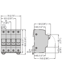 Suport fuziblie cu montaj pe sina recunoscute si certificate CSA, FOR 10X38MM FUSES. 32A RATED CURRENT AT 690VAC, 3P. WITHOUT STATUS INDICATOR. 3 MODULES