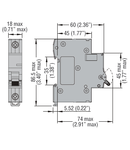 Siguranta automata, 1P - 10KA. 1 MODULE, Curba declansare B, 1A