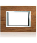 PLACA ORNAMENT 2 MODULE LEMN teak  BTICINO AXOLUTE