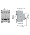 Siguranta automata, 4P - 10KA. 4 MODULES, Curba declansare B, 1A