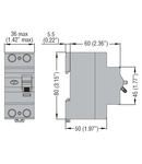 Proetectie diferentiala,  2P - TYPE AC, 25A, 300mA