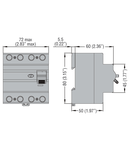 Proetectie diferentiala,  4P - TYPE AC, 25A, 30mA