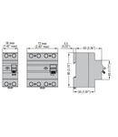 Proetectie diferentiala, 4 MODULES, 4P - TYPE B, 40A, 30mA