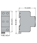 Descarcator tip 1 si 2 modnobloc, IEC IMPULSE CURRENT IIMP (10/350ΜS) 25KA PER POLE, 1P. Cu contact comanda de la distanta