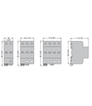 Descarcator tip 1 si 2 modnobloc, IEC IMPULSE CURRENT IIMP (10/350ΜS) 12.5kA PER POLE, 1P+N. Cu contact comanda de la distanta