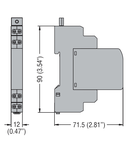 SURGE PROTECTION DEVICE TYPE C2-D1 FOR LINE RS485 5VDC, RATED DISCHARGE CURRENT IN (8/20μs) 10kA, Cu contact comanda de la distanta