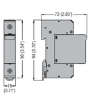 Descarcator tip 2 cu cartus, IEC MAXIMUM DISCHARGE CURRENT IMAX (8/20ΜS) 40KA PER POLE, 1P. WITHOUT CONTACT REMOTE