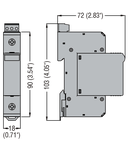 Descarcator tip 2 cu cartus, IEC MAXIMUM DISCHARGE CURRENT IMAX (8/20ΜS) 40KA PER POLE, 1P. Cu contact comanda de la distanta