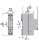 Contactor modular pentru iluminat,  20A AC1, 24VAC/DC (2NC)