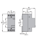 Contactor modular pentru iluminat,  25A AC1, 220…230VAC (4NO)