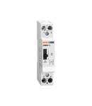 Contactor modular pentru iluminat cu control manual,  20A AC1, 24VAC/DC (1NO+1NC)