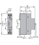 Contactor modular pentru iluminat cu control manual,  20A AC1, 24VAC/DC (1NO+1NC)
