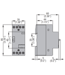 Contactor modular pentru iluminat cu control manual,  32A AC1, 24VAC/DC (4NO)