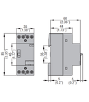 Contactor modular pentru iluminat cu control manual,  32A AC1, 220…230VAC (4NO)