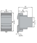 EARTH LEAKAGE RELAY WITH 1 OPERATION THRESHOLD, MODULAR, 35MM DIN (IEC/EN 60715) RAIL MOUNTING. EXTERNAL CT. FIXED TRIPPING SET POINT AND TIME, 110VAC/DC-240VAC-415VAC