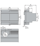 EARTH LEAKAGE RELAY WITH 1 OPERATION THRESHOLD, MODULAR, 35 MM DIN (IEC/EN 60715) RAIL MOUNTING. Ø 28 MM INCORPORATED CT. CONFIGURABLE FAIL SAFE, 110VAC/DC-240VAC-415VAC