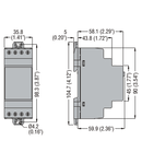 Releu trifazat pentru monitorizate tensiune, WITHOUT NEUTRAL, Lipsa faza AND INCORRECT PHASE SEQUENCE, 100…240VAC 50/60HZ