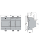 INTERFACE PROTECTION UNIT COMPLIANT WITH ITALIAN STANDARD CEI 0-21, JUNE 2012 EDITION FOR trifazat SYSTEM, IN LOW tensiune, DUAL THRESHOLD MINIMUM AND MAXIMUM tensiune AND FREQUENCY PROTECTION, 230VAC - 400VAC