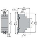 Releu monitorizare nivel, MODULAR VERSION, SINGLE-tensiune. resetare automata, 24VAC