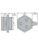 ELECTRODE HOLDER (FOR 3 ROD PROBES)