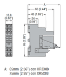 SOCKET FOR RELAY FOR FITTING ON DIN RAIL OR SCREWS, SCREW TERMINALS, CONTACT TERMINALS ALL ON UPPER SIDE