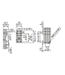 SOCKET WITH PIN TERMINALS FOR PRINTED CIRCUIT BOARD