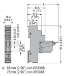 SOCKET FOR RELAY FOR FITTING ON DIN RAIL OR SCREWS, SPRING TERMINALS