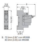 SOCKET FOR RELAY FOR FITTING ON DIN RAIL OR SCREWS, SCREW TERMINALS