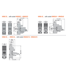 Releu industrial cu indicator led si actuator mecanic, 12VAC, 7A, 2 C/O CONTACT. fixare in soclu HR6XS2...