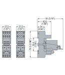 Socul pentru releu cu 2 C/O CONTACTS, SCREW TERMINALS, CONTACT TERMINALS ALL ON UPPER SIDE