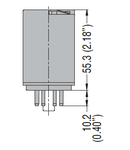 8-PIN Releu industrial cu indicator led si actuator mecanic, 24VAC, 10A, 2 C/O CONTACTS, fixare in soclu HR7XS1