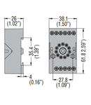 SOCKET FOR RELAY FOR FITTING ON DIN RAIL OR WITH SCREWS, 11-PIN FOR HR70 2C... SCREW TERMINALS