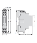 Contor monofazat, NON EXPANDABLE, DIGITAL WITH LCD DISPLAY, 40A DIRECT CONNECTION, 1U, RS485 INTERFACE, MULTI-MEASUREMENTS, 220…240VAC