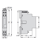 Contor monofazat, NON EXPANDABLE, DIGITAL WITH LCD DISPLAY, 40A DIRECT CONNECTION, 1U, M-BUS INTERFACE, MULTI-MEASUREMENTS, 220…240VAC